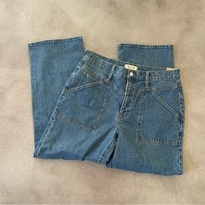 Madewell Perfect Vintage Wide-Leg Jean Vintage Indigo Wash Patch-Pocket NWT 32